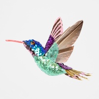 Chassi Sequin Hummingbird Tree Decoration 17cm