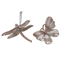 Acrylic Butterfly & Dragonfly Pink 2 Asst 13cm