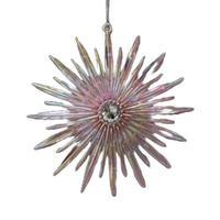 Acrylic Starburst Pink Hanging 14cm