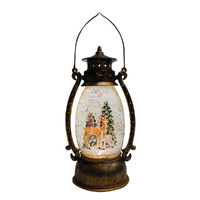 Lantern Bronze Reindeer 25cm
