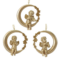 Resin Cherub w. Moon & Instruments 3 Asst 11cm
