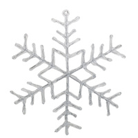 Clear Snowflake Straight Hanging 36cm