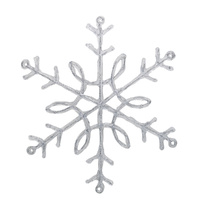 Clear Snowflake Curl Hanging 33cm