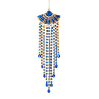 Acrylic Jewel Hanging Ornament Blue & Gold 29cm
