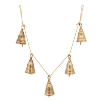 Rope 5 Metal Bell Garland 95cm