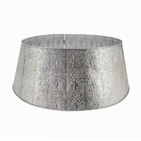 Metal Intriciate Cut Out Tree Skirt Silver 69cm