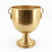 Metal Urn Pot Gold 41cm