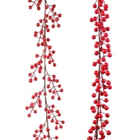 Garland Red Berries 2 Assorted 150cm