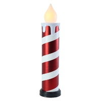 LED Candle Red & White 58cm