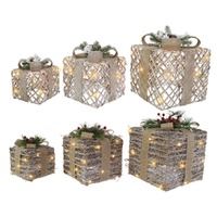 LED Berry Pine Presents Set w. Nutbell Topper 2 Assorted 160cm