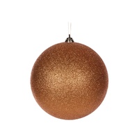 Copper Glitter Bauble 20cm