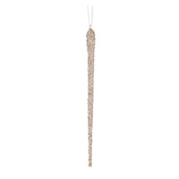 Gold Frosted Icicle 25cm