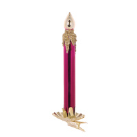 Vintage Pink Clip Candle 13cm