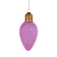 Retro Pink Bulb Ornament 12cm