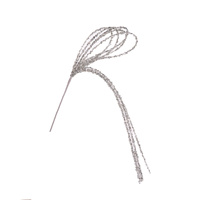 Silver Beaded Loop Spray 90cm