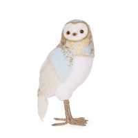Exquisite Blue Jacquard Owl 32cm