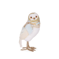 Exquisite Blue Jacquard Owl 19cm
