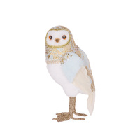 Exquisite Blue Jacquard Owl 25cm