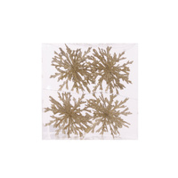 Champagne Glitter 3D Snowflake 4pk 10cm