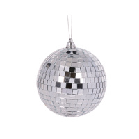 Disco Bauble Silver 10cm