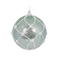 Pearl Quilted Sea Bauble 10cm