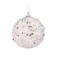 White Stars Bauble 10cm