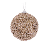 Champagne Stars Bauble 10cm