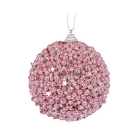 Pink Stars Bauble 10cm