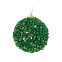 Green Stars Bauble 10cm