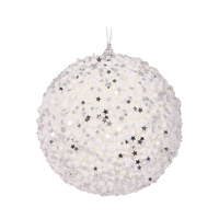 XL White Stars Bauble 15cm