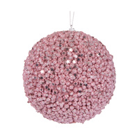 XL Pink Stars Bauble 15cm