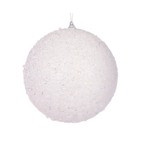 XL White Crystals Bauble 15cm