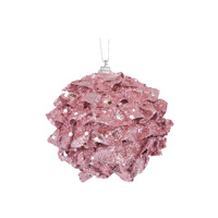 Pink Ruffles Bauble 10cm