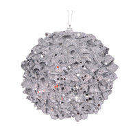 XL Silver Ruffles Bauble 15cm