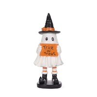 Trick Or Treat Ghost w. Witches Hat 30cm