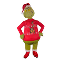 Animated Life-Size Grinch in Max Sweater 182cm