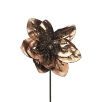 Metallic Copper Magnolia w. Chocolate Details 50cm