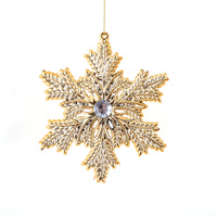 Gold Snowflake Tree Ornament 13cm