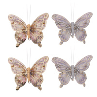 Champagne & Silver Butterflies11cm