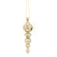 Finial w. Champagne Glitter Finish 17cm
