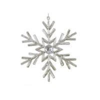 Silver Snowflake Tree Ornament 15cm