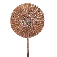 Rose Gold Glitter Fan 51cm