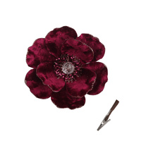 Burgundy Magnolia w. Rose Gold Details 14cm