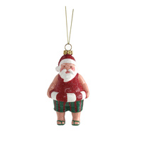 Beach Santa Ornament 11cm