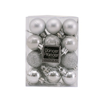 Silver Bauble 24pk 3cm