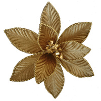 Mustard Poinsettia Clip 25cm