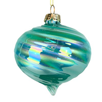 Tiffany Glass Onion Bauble 10cm