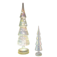 LED Iridescent Glass Tree 40cm