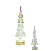 LED Iridescent Glass Tree 33cm