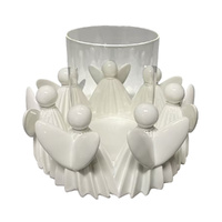 White Angel Hurricane Candle Holder 21cm
